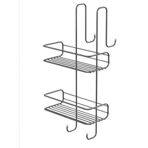 Mensole doccia Mensola portasapone in acciaio con 2 ripiani
