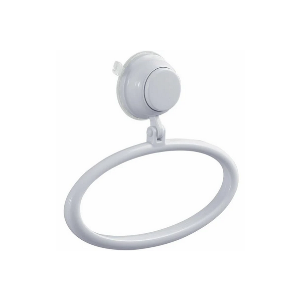 Portasciugamani Portasalviette con ventose ad anello bianco