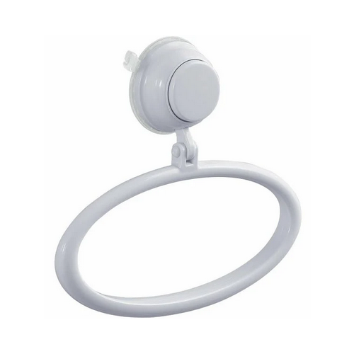 Portasciugamani Portasalviette con ventose ad anello bianco