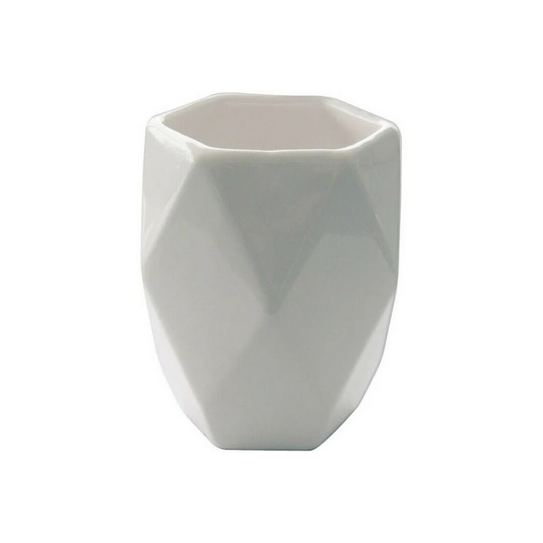 Portaspazzolini Portaspazzolino in ceramica bianco
