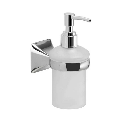 Dispenser sapone Dosasapone in acciaio inox e vetro cervino