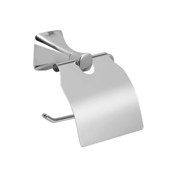 Portarotolo cartaigienica Portarotolo in acciaio inox con coperchio cromato cervino