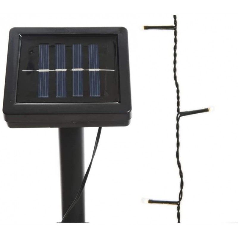 Luci natalizie 100 luci led solari bianco caldo 494457