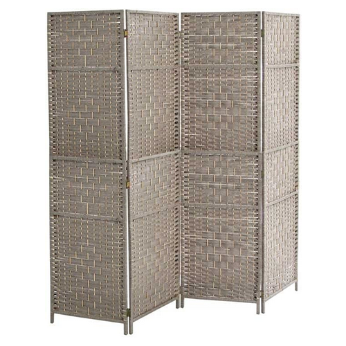 Complementi d'arredo Paravento 4 pannelli grigio 180x180 cm