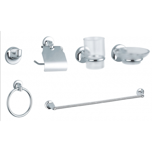 Accessori bagno Set 6 pezzi bagno cromato