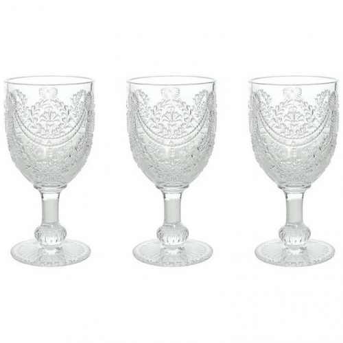 Bicchieri Set 3 calici in vetro trasparente