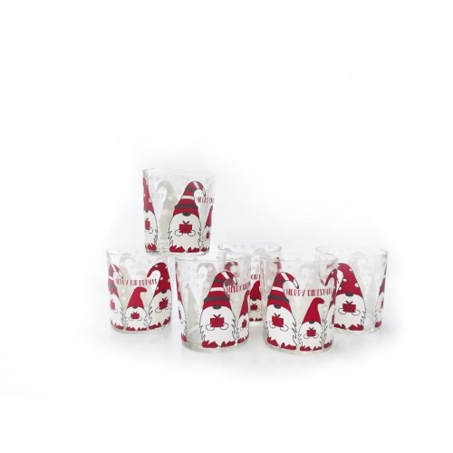 Bicchieri Set 6 bicchieri in vetro natalizi