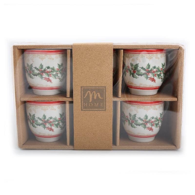 Tazzine Set 6 tazzine in porcellana christmas time 90ml Tazzine Set 6 tazzine in porcellana christmas time 90ml