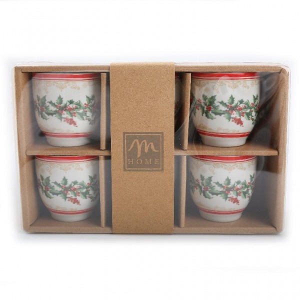 Tazzine Set 6 tazzine in porcellana christmas time 90ml