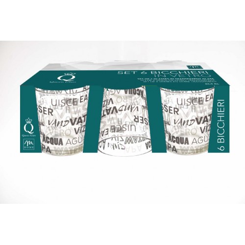 Bicchieri Set 6 bicchieri in vetro everyday 26.5cl