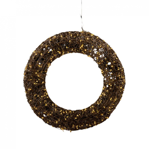 Fuoriporta natalizio Corona in metallo supreme 500 luci   24336