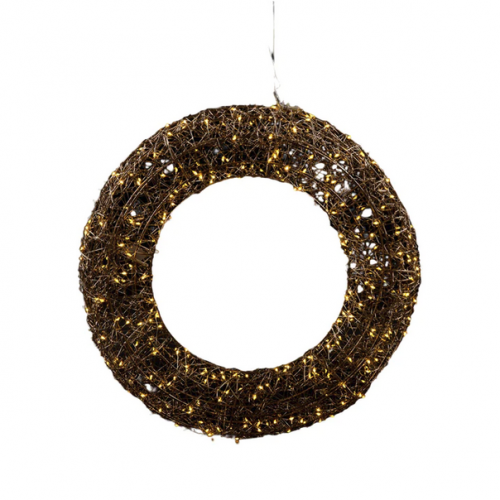 Fuoriporta natalizio Corona in metallo supreme 500 luci   24336