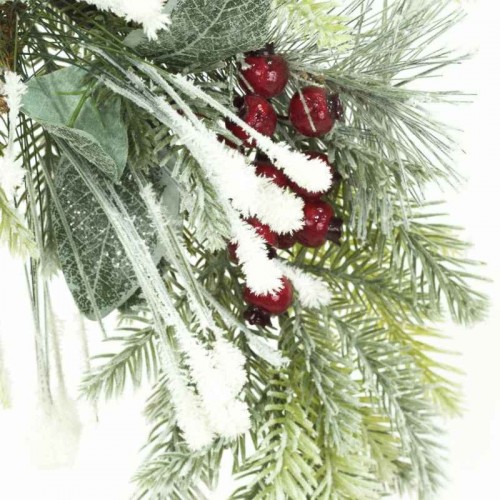 Fuoriporta natalizio Ghirlanda innevata con pigna 70cm  wlsts2014