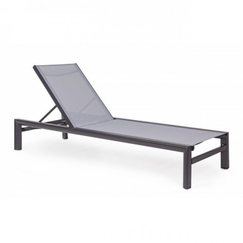Lettini da esterno Bizzotto lettino skipper con ruote antracite 662396