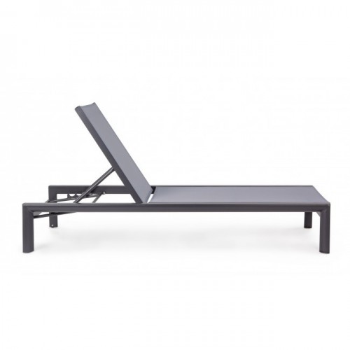 Lettini da esterno Bizzotto lettino skipper con ruote antracite 662396