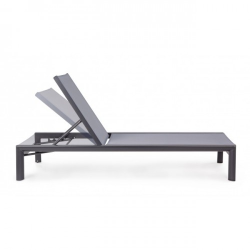 Lettini da esterno Bizzotto lettino skipper con ruote antracite 662396