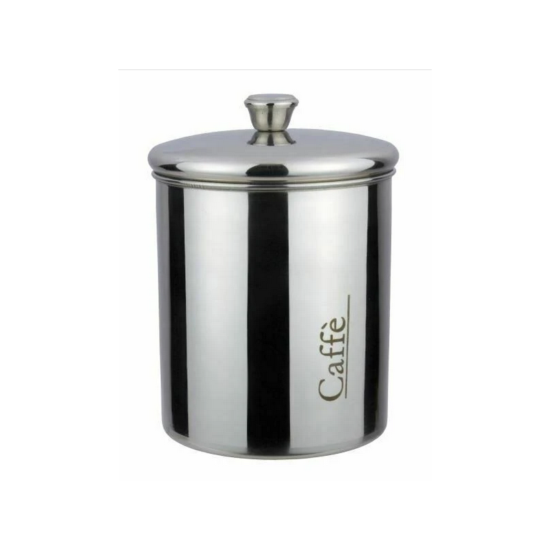 Barattoli da cucina Barattolo in acciaio inox per caffé 100cl Barattoli da cucina Barattolo in acciaio inox per caffé 100cl