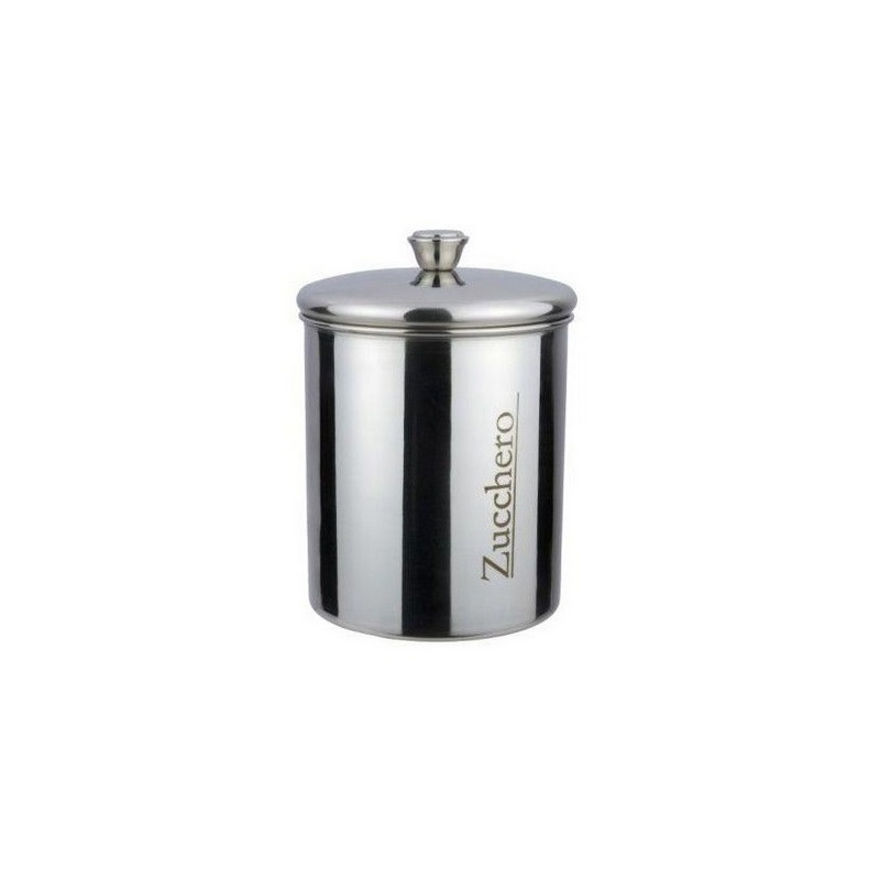 Barattoli da cucina Barattolo in acciaio inox per zucchero 100cl Barattoli da cucina Barattolo in acciaio inox per zucchero 100cl