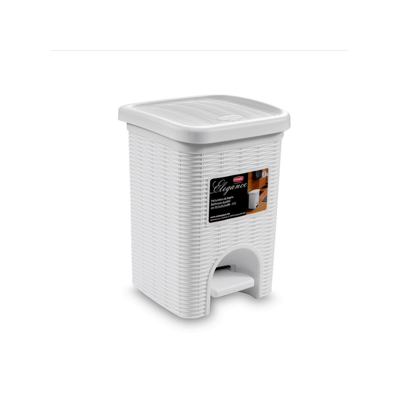 Pattumiere Pattumiera elegance bianco 6lt Pattumiere Pattumiera elegance bianco 6lt