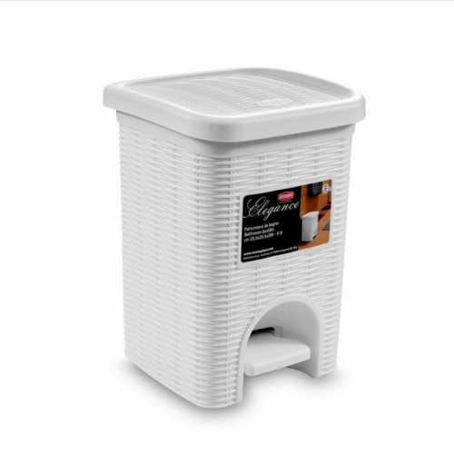 Pattumiere Pattumiera elegance bianco 6lt