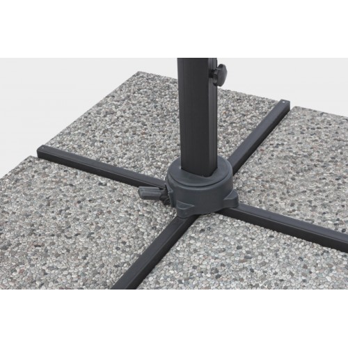 Ombrelloni Bizzotto ombrellone decentrato ines 2x3 antr/grig ch 795668