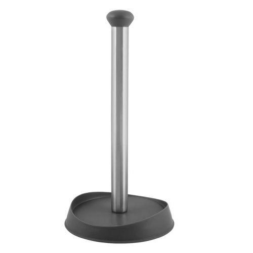 Porta Rotolo Da Cucina In Acciaio Inox Kinghoff, Base 15 Cm, Altezza 33 Cm, Con Peso Antiscivolo E 4 Piedini In Gomma