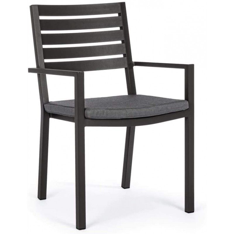 Sedie da giardino Bizzotto poltrona c/c helina antracite 662929 Sedie da giardino Bizzotto poltrona c/c helina antracite 662929