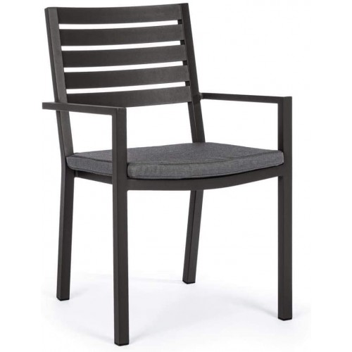 Sedie da giardino Bizzotto poltrona c/c helina antracite 662929