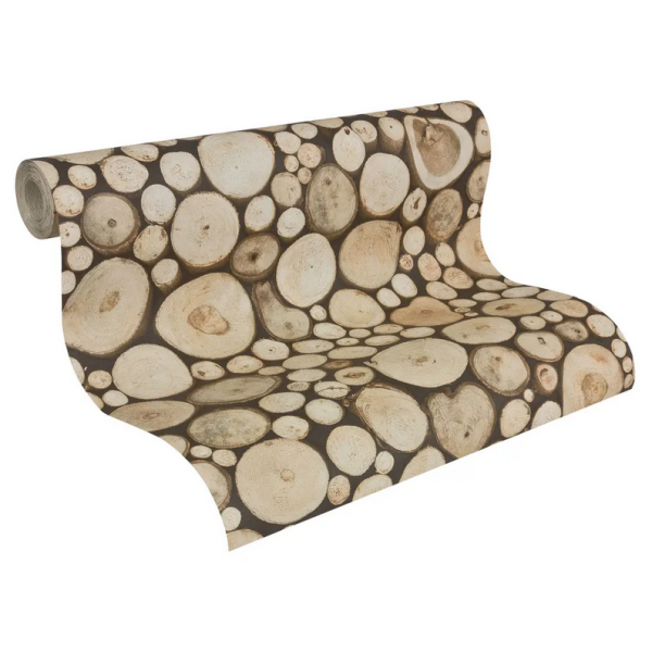 Arredo interni Carta da parati effetto legno 95836-1