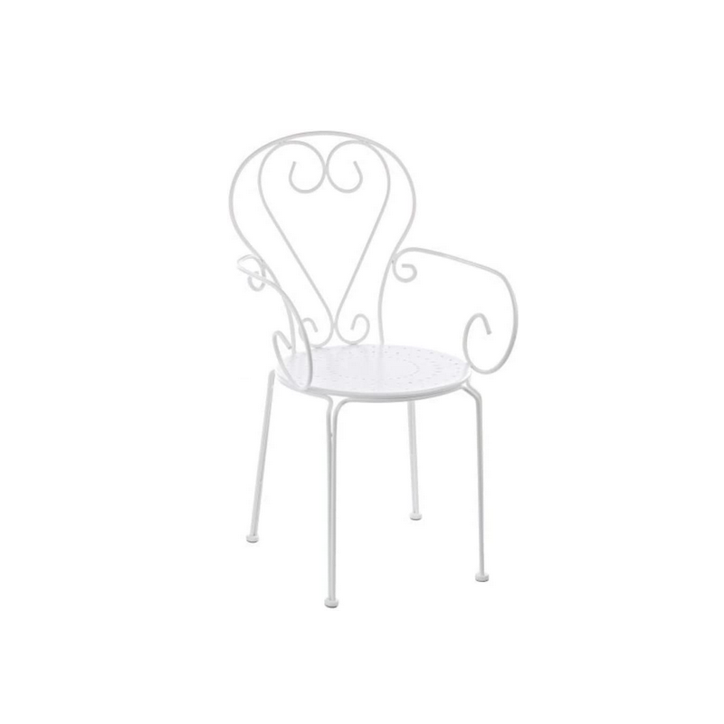 Sedie da giardino Sedia con braccioli etienne bianco 802378 Sedie da giardino Sedia con braccioli etienne bianco 802378