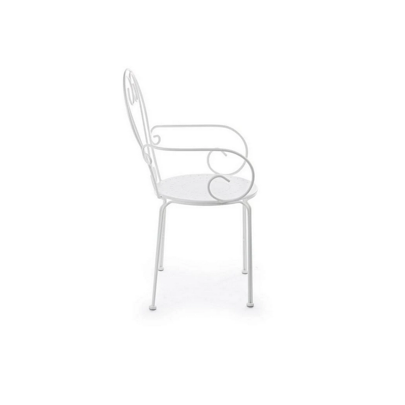 Sedie da giardino Sedia con braccioli etienne bianco 802378 Sedie da giardino Sedia con braccioli etienne bianco 802378