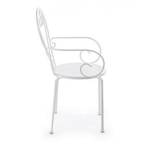 Sedie da giardino Sedia con braccioli etienne bianco 802378