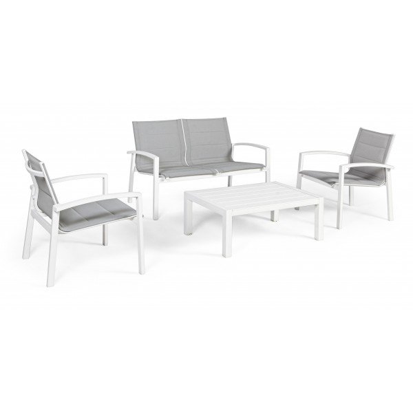 Divani da giardino Bizzotto salotto 4pz laiken bianco 663132