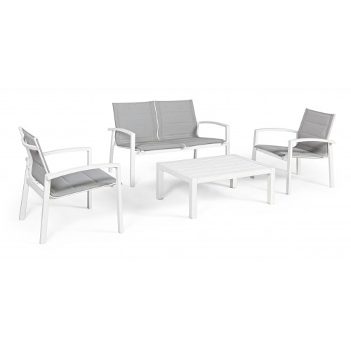 Divani da giardino Bizzotto salotto 4pz laiken bianco 663132