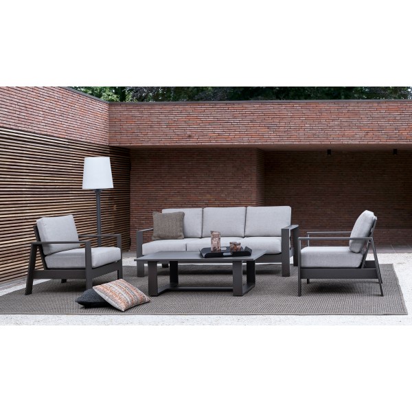 Divani da giardino Bizzotto salotto 4pz baltic antracite 663135