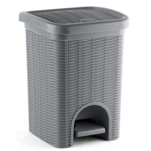 Accessori bagno Pattumiera elegance bagno grigio 6 litri