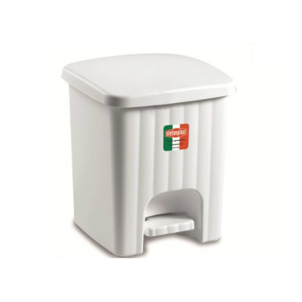 Accessori bagno Minipattumiera pedalina bianca