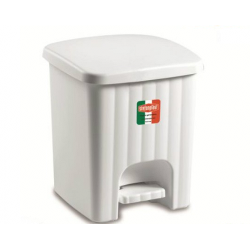 Accessori bagno Minipattumiera pedalina bianca
