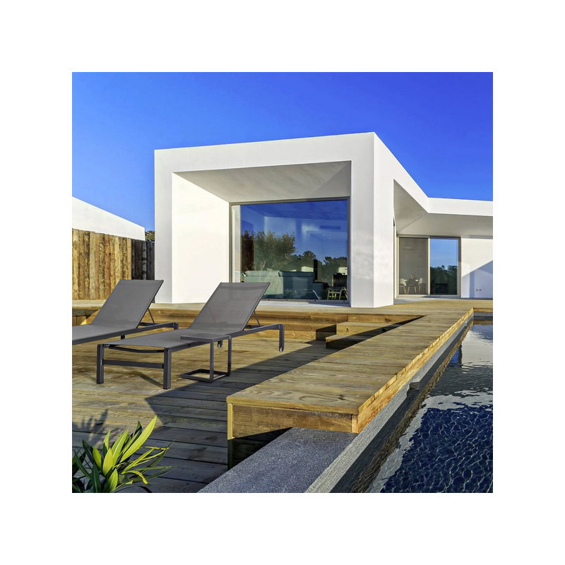 Tavoli da esterno Tavolino konnor antracite 40x40cm 662289 Tavoli da esterno Tavolino konnor antracite 40x40cm 662289