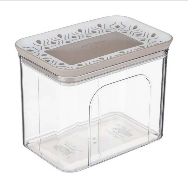 Barattoli da cucina Barattolo rettangolare tosca tortora 1.20 litri