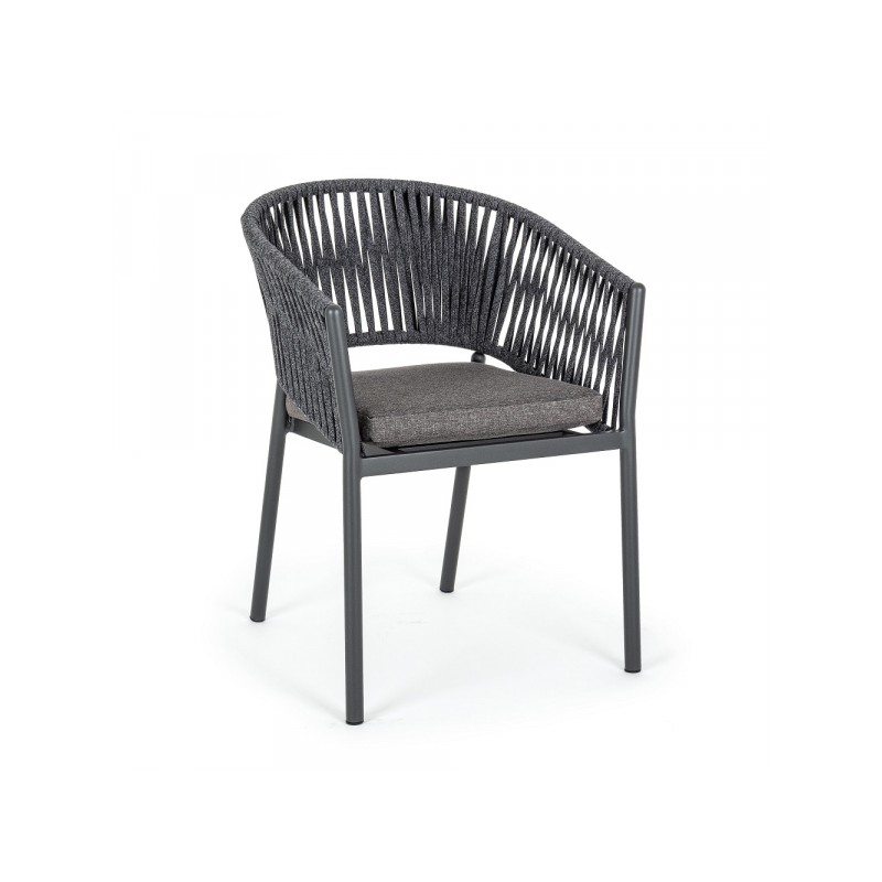 Sedie da esterno Sedia con baccioli Florencia antracite 662802 Sedie da esterno Sedia con baccioli Florencia antracite 662802