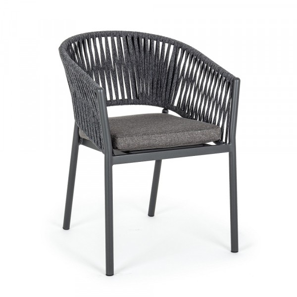 Sedie da esterno Sedia con baccioli Florencia antracite 662802