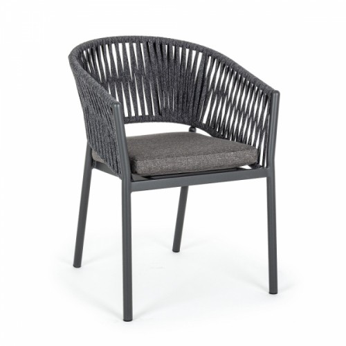 Sedie da esterno Sedia con baccioli Florencia antracite 662802