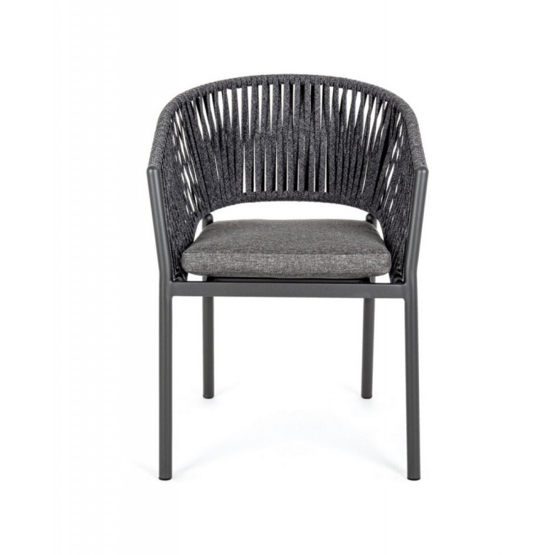 Sedie da esterno Sedia con baccioli Florencia antracite 662802 Sedie da esterno Sedia con baccioli Florencia antracite 662802