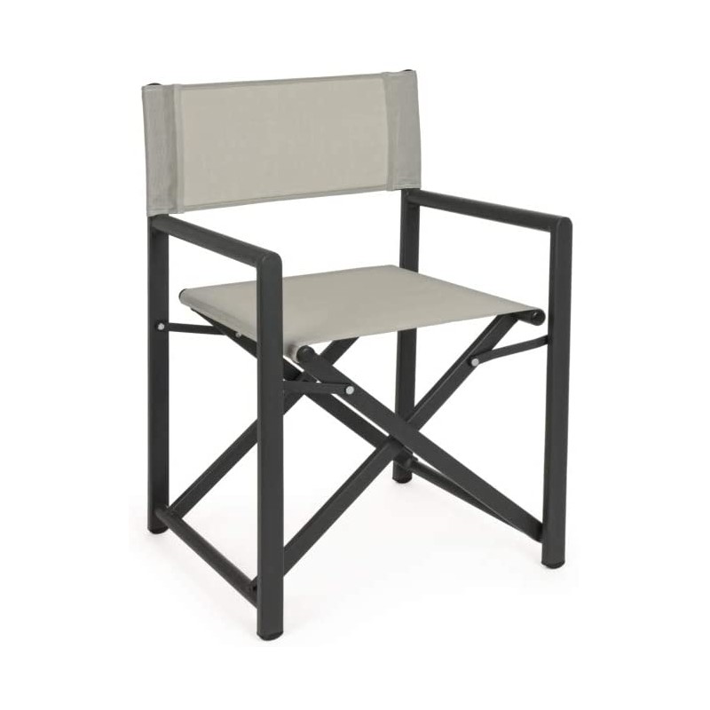Sedie da giardino Bizzotto sedia regista taylor grigio scuro/bone 662473 Sedie da giardino Bizzotto sedia regista taylor grigio scuro/bone 662473