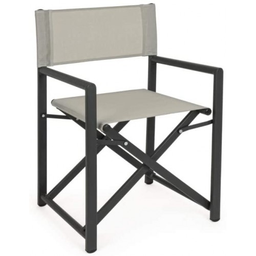 Sedie da giardino Bizzotto sedia regista taylor grigio scuro/bone 662473