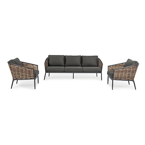 Divani da esterno Salotto Maribela Grigio Antracite 0663116