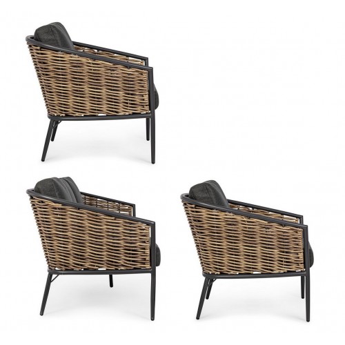 Divani da esterno Salotto Maribela Grigio Antracite 0663116