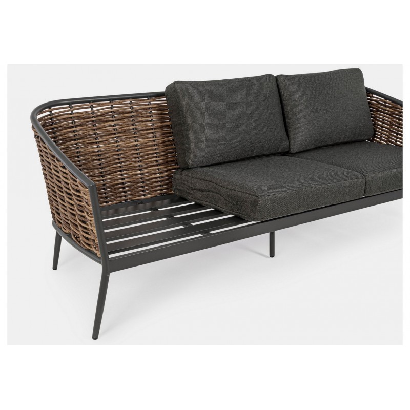 Divani da esterno Salotto Maribela Grigio Antracite 0663116