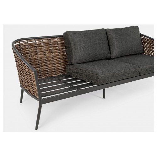 Divani da esterno Salotto Maribela Grigio Antracite 0663116